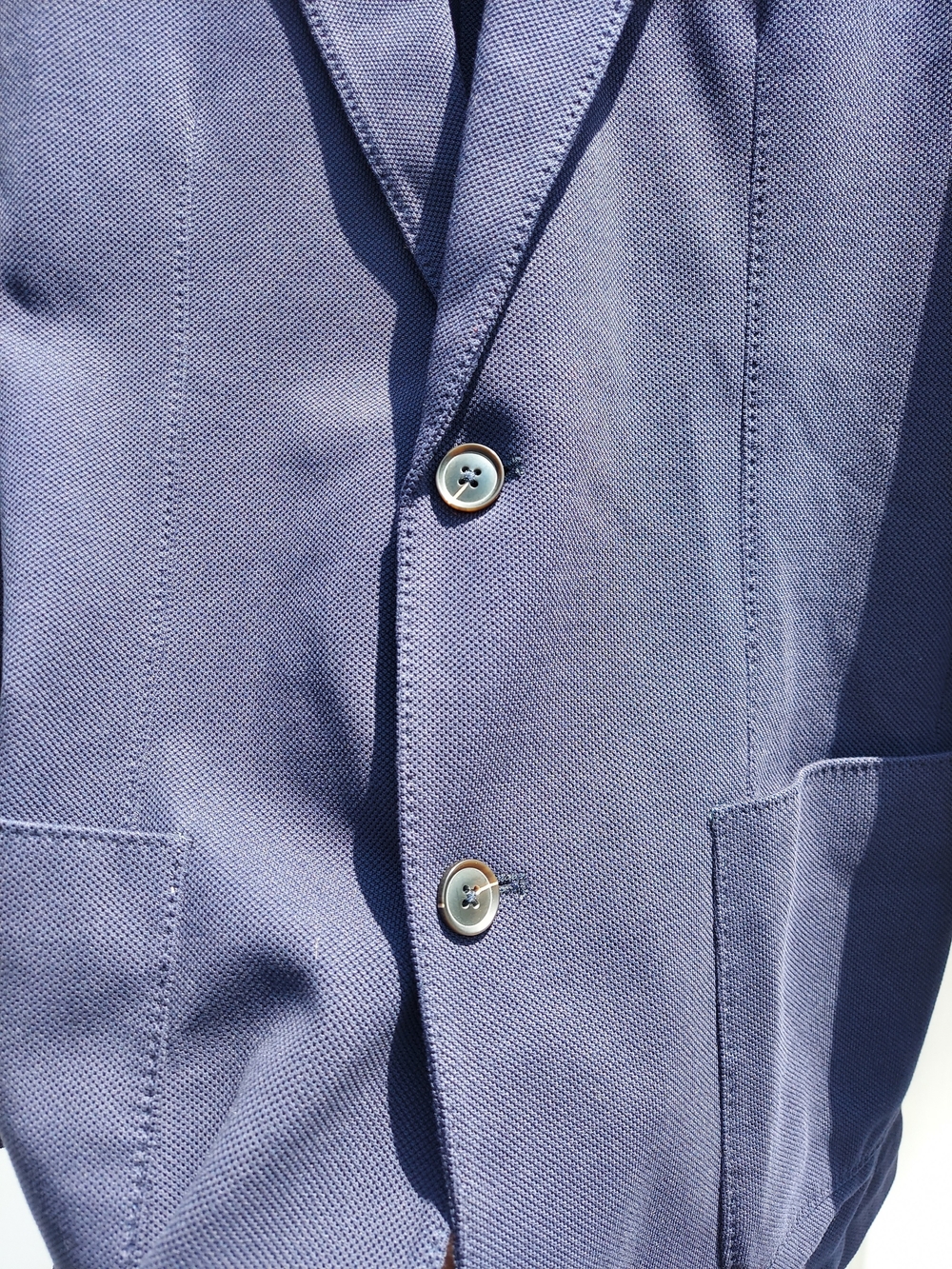 Quince Cotton Pique Knit Navy Blue Blazer Sports Coat Men Size Medium NWT Formal - Picture 6 of 14